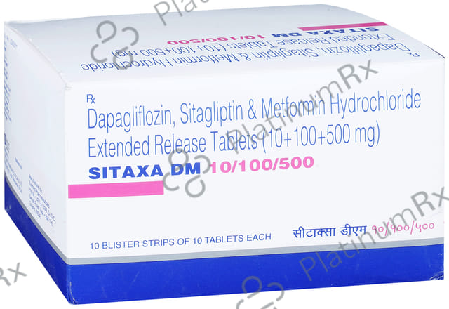 Sitaxa DM 10/500/100mg Tablet ER 10s