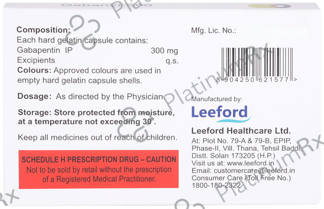 Gabanyl 300mg Capsule 10s
