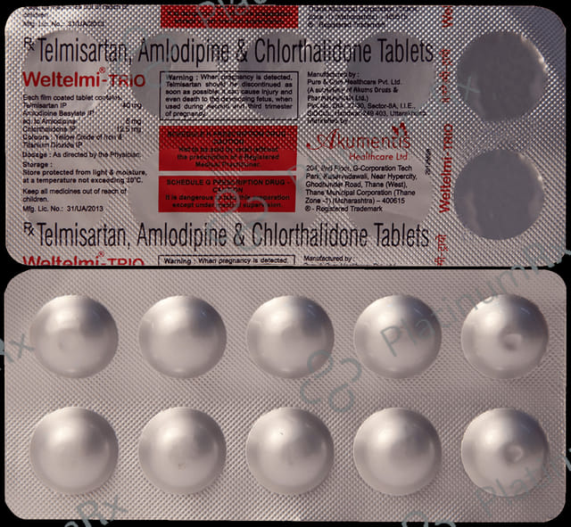 Weltelmi Trio 40/5/12.5mg Tablet 10s