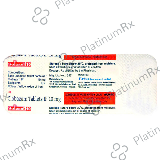 Solzam 10mg Tablet