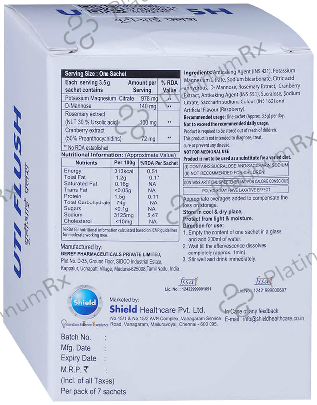 Uti Flush Nutaceutical Sachet 7x3.5gm