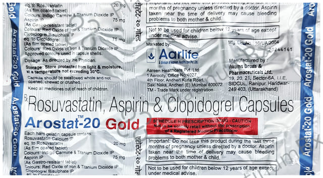 Arostat Gold 75/20/75mg Capsule 10s