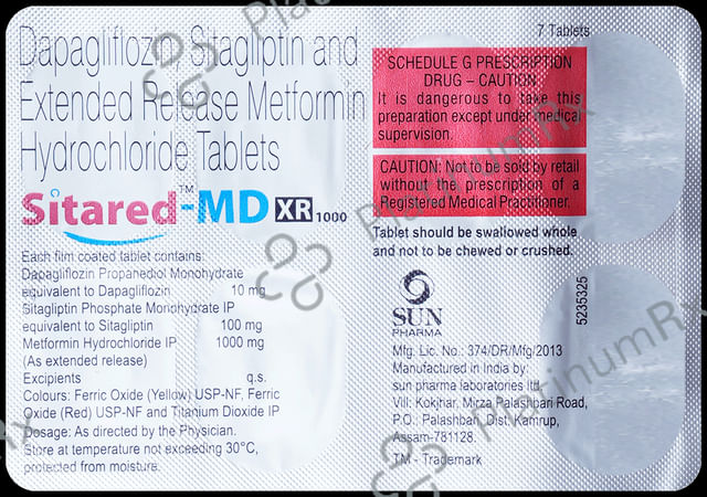Sitared MD XR 10/1000/100mg Tablet 7s