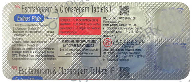 Exinus Plus 0.5mg/10mg Tablet