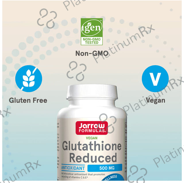 Jarrow Formulas Glutathione Reduced 500mg - Veggie Capsule for Antioxidant Support 120 vegicaps