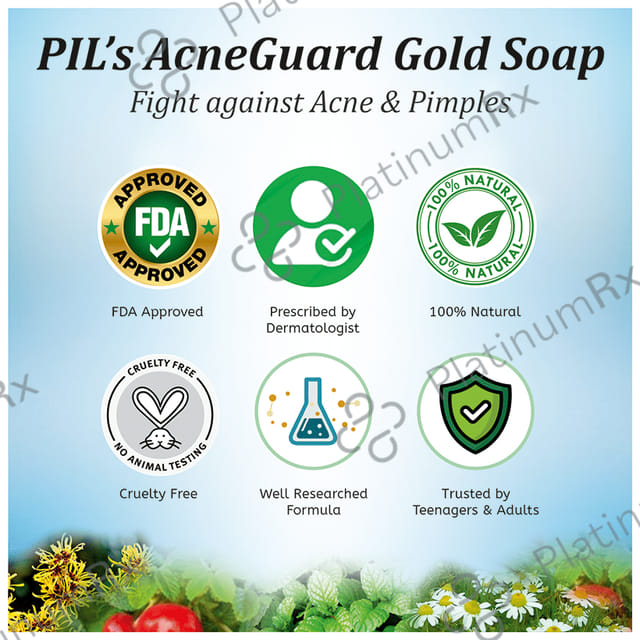PIL Acneguard Gold Soap- Fight Against Acne & Pimples 4 Soap