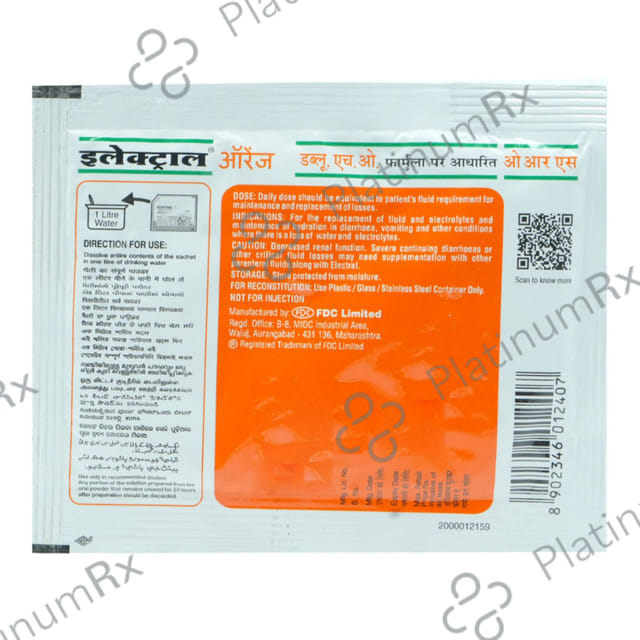 Electral ORS Lime Flavour Powder 21.8gm