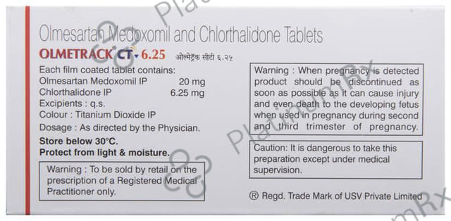 Olmetrack CT 20/6.25mg Tablet 10s