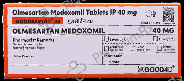 Goodsartan 40mg Tablet 10s