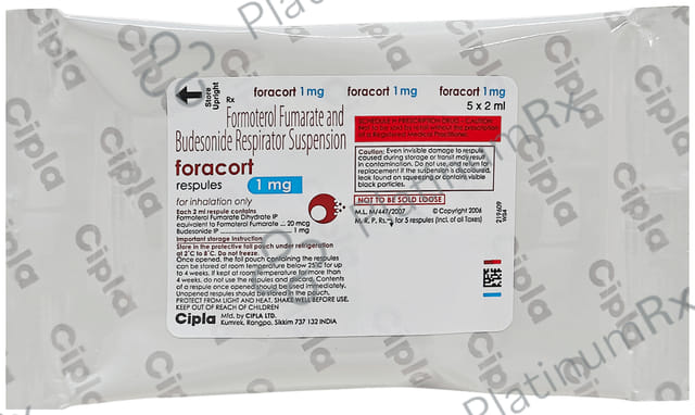 Foracort 1mg/20mcg Respules 5X2ml