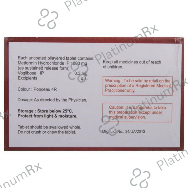 Voglikem M Forte 0.3/1000mg Tablet SR 10s