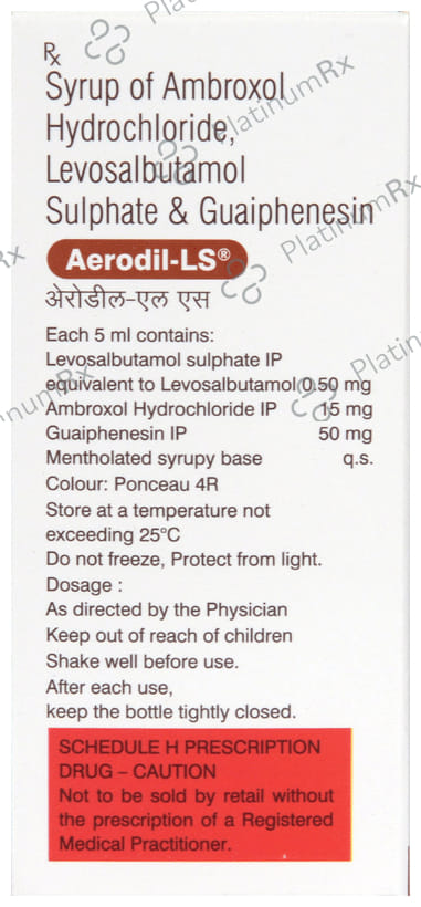 Aerodil LS 15/50/1mg Expectorant 100ml