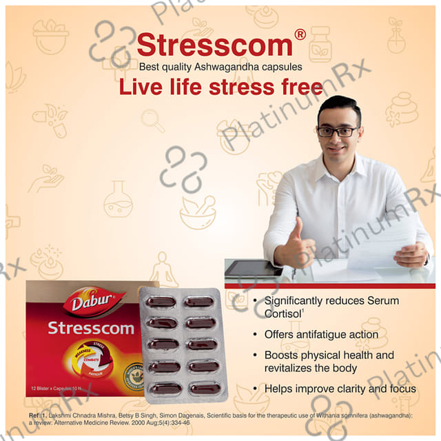 Dabur Stresscom Ashwagandha Capsule 10s