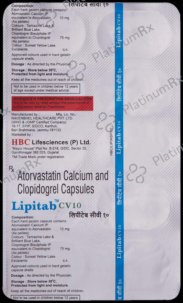 Lipitab CV 10mg/75mg Capsule