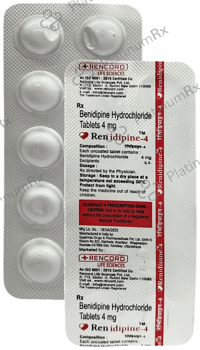 Renidipine 4 Tablet