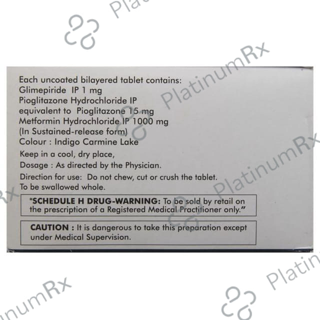 Tripride Forte 1/1000/15mg Tablet SR 10s