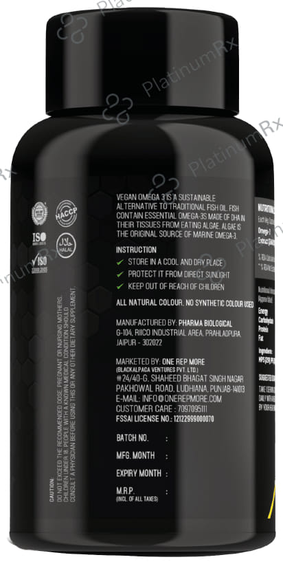 One Rep More Vegan Omega 3 Capsule 60s