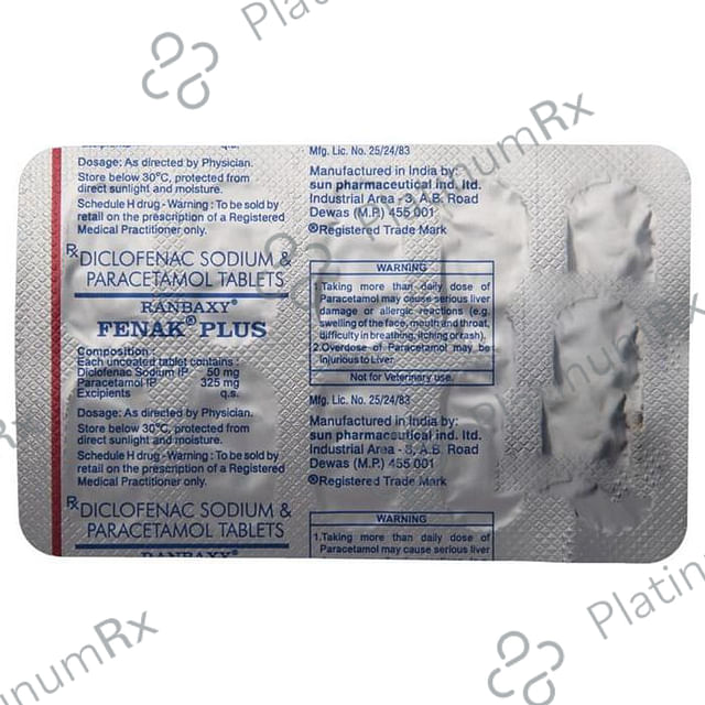 Fenak Plus 50/325mg Tablet 10s