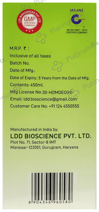 LDD Bioscience Rheuma Rite Syrup 450 ml