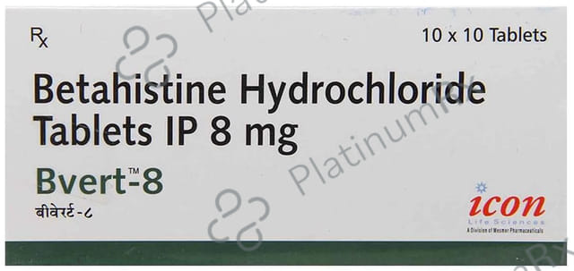 Bvert 8mg Tablet 10s