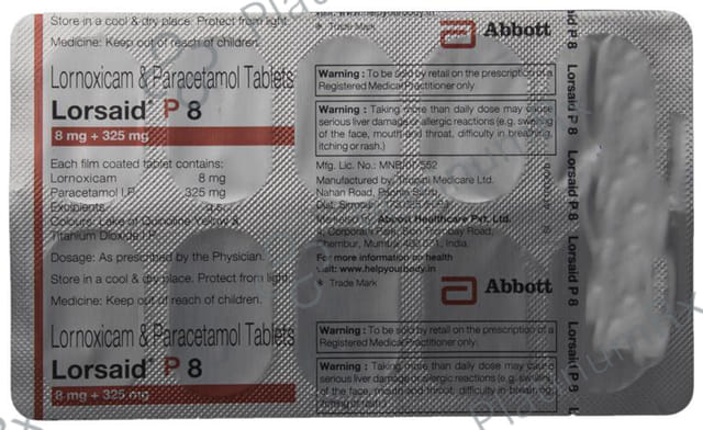Lorsaid P 8/325mg Tablet 10s