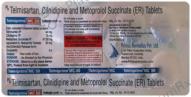 Telmiprime MC 10/50/40mg Tablet 10s