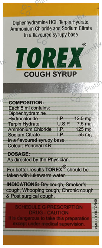 Torex Cough Syrup 100ml