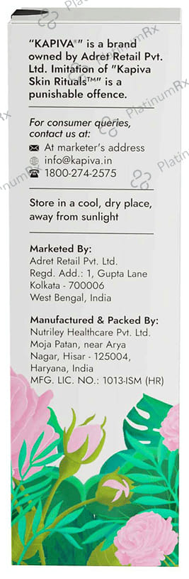 Kapiva Skin Rituals Premium Face Mist & Toner - Organic Danmark Rose Water