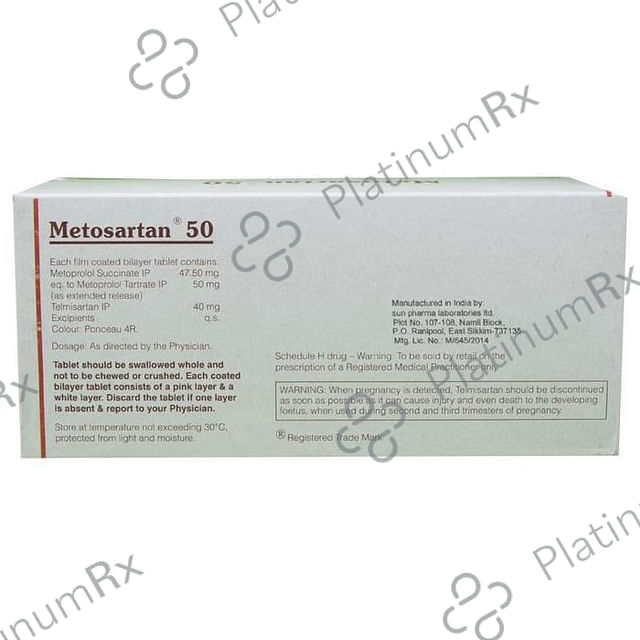 Metosartan 40/50mg Tablet ER 10s