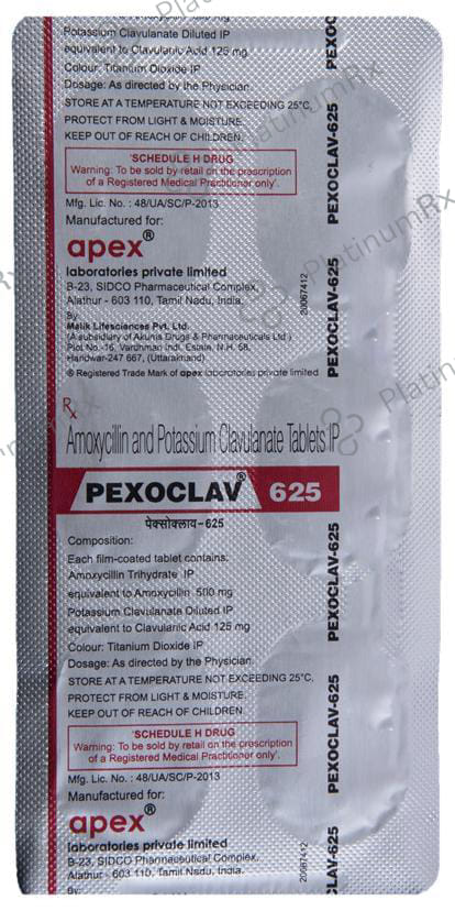 Pexoclav 625 Tablet 6 Tablet