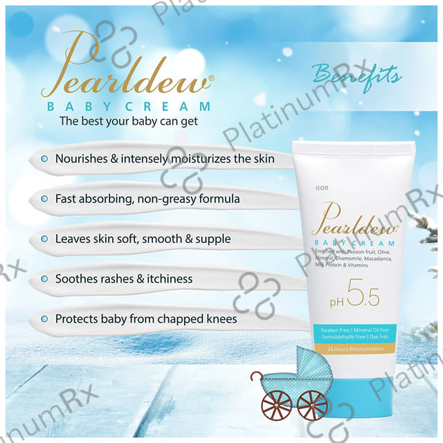 Pearldew Baby Cream (50gm Each) 4 Tubes