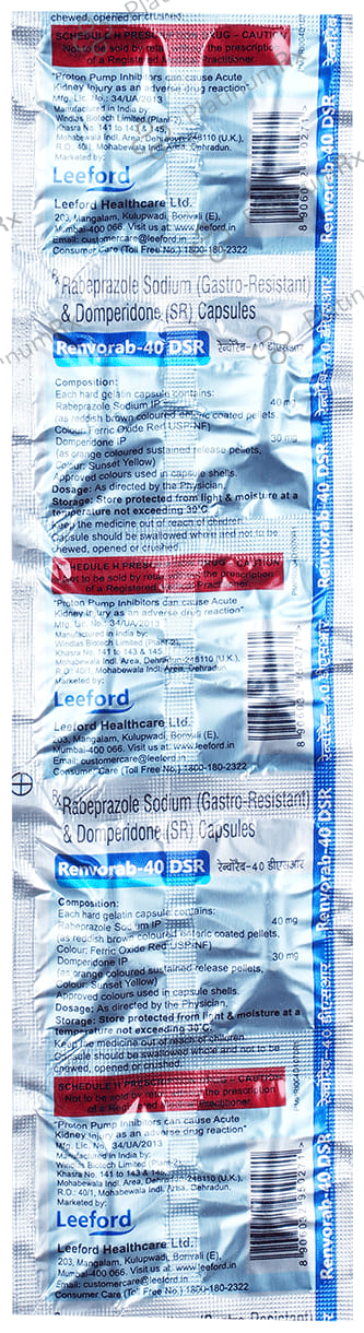Renvorab D 30/40mg Capsule SR 10s