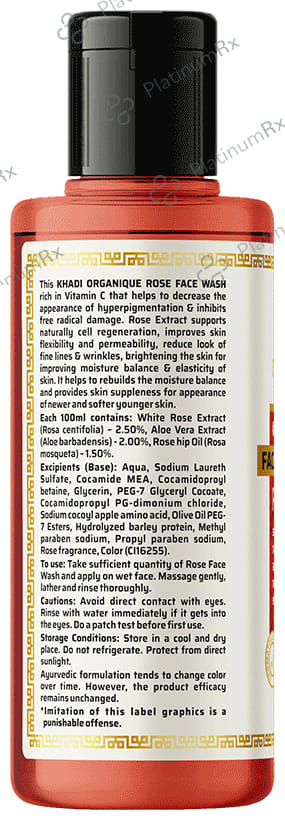 Khadi Organique Face Wash Rose