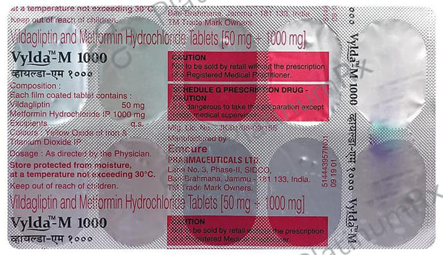 Vylda M 1000/50mg Tablet 10s