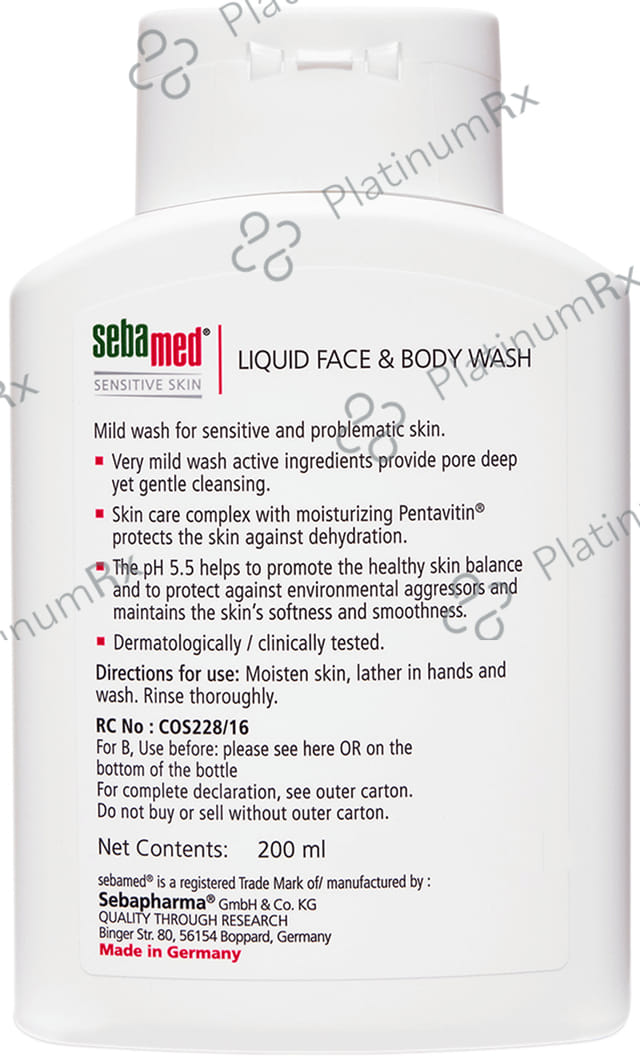 Sebamed Liquid Face & Body Wash 200ml