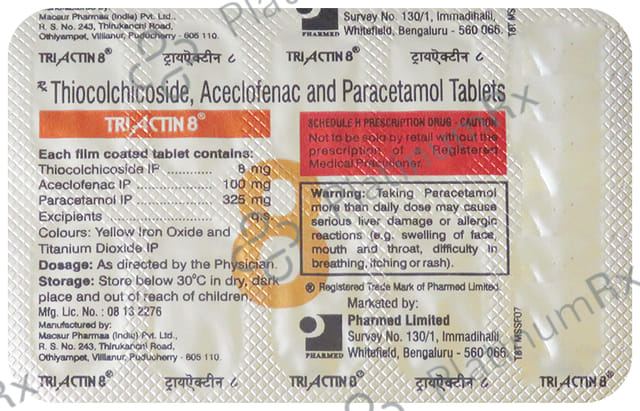 Triactin 8/100/325mg Tablet 10s