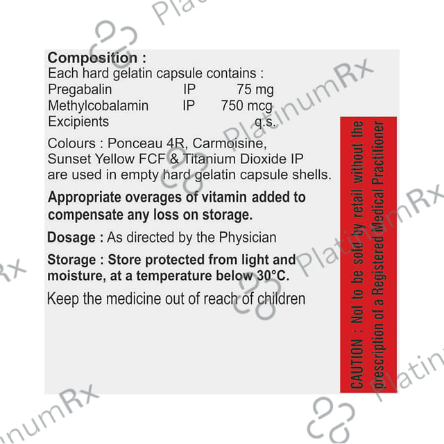 Cereboon PG 75mg/750mcg Capsule 10s