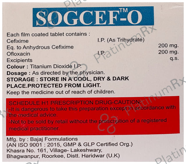 Sogcef-O Tablet