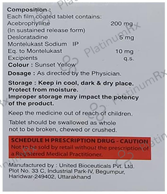 Acebrodak DM Tablet SR 10s