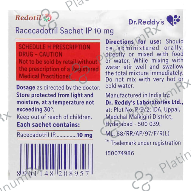 Redotil 10mg Pineapple Flavor Sachet 1gm