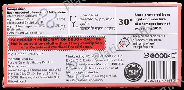 Goodvastatin CV 10/75mg Tablet 10s
