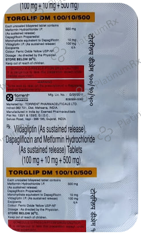 Torglip DM 100/10/500 Tablet SR 10s