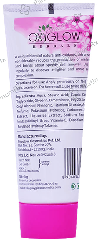 Oxyglow Herbals Whitening SPF 15 Cream 60gm