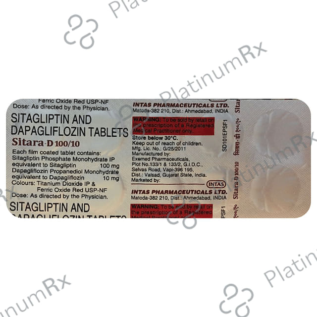 Sitara D 10/100mg Tablet 10s