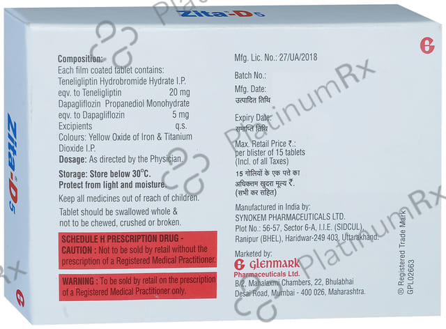 Zita D 5/20mg Tablet 15s