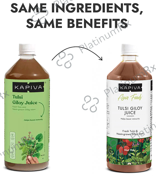 Kapiva Wild Tulsi Giloy Juice 1Ltr