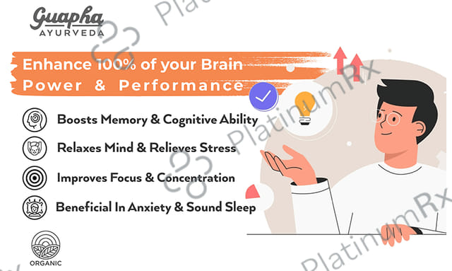 Guapha Ayurveda Brain Wellness Natural Cognitive Support Tablet