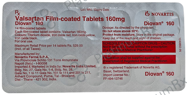 Diovan 160mg Tablet 28s