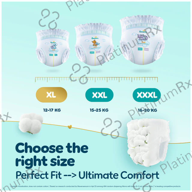Pampers Premium Care Pants with Aloe Vera & Cotton-Like Softness - Size XL 36 diapers