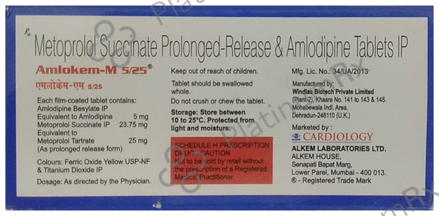 Amlokem M 5mg/25mg Tablet